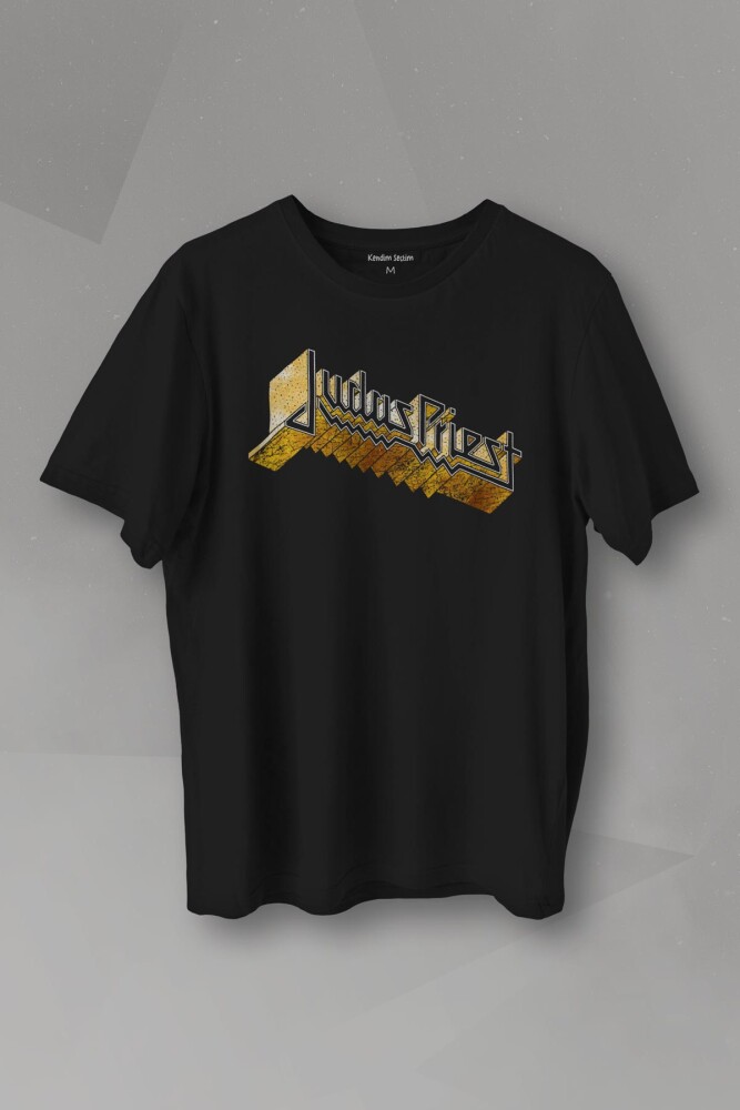 Unisex Tişört Judas Priest Heavy Metal Rock Painkiller Müzik Baskılı Siyah T-shirt - 1