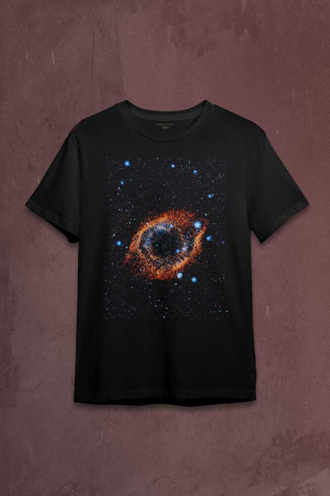 Uzay Boşluğu Evren Galaksi Büyüklüğü Işık Hızı Baskılı Tişört Unisex T-shirt - 1