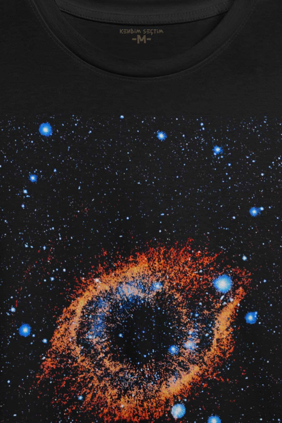 Uzay Boşluğu Evren Galaksi Büyüklüğü Işık Hızı Baskılı Tişört Unisex T-shirt (1)