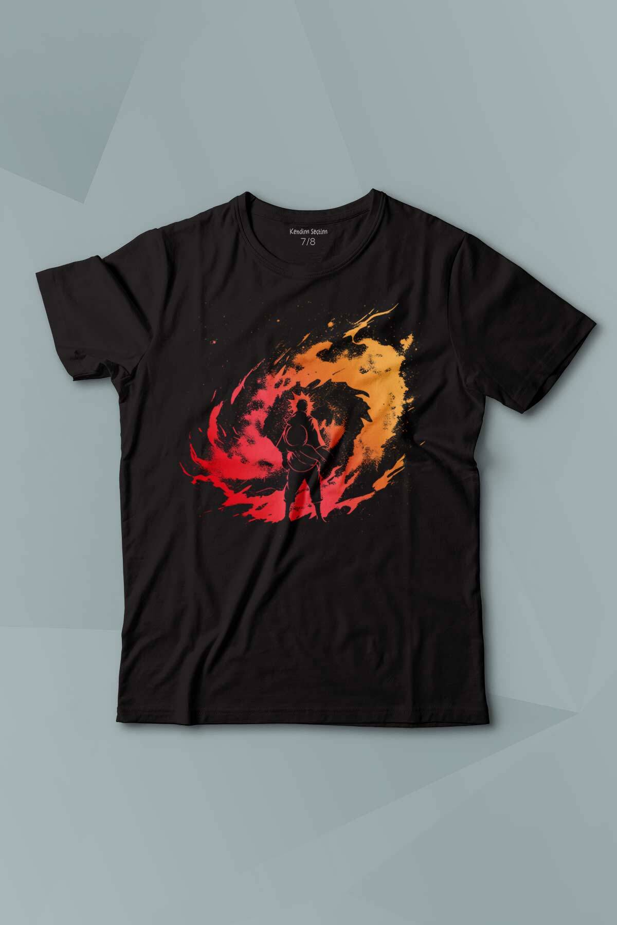 Uzayda Naruto Galaksi Spiral Seyrederken Cosmos Baskılı Çocuk Tişört Kısa Kollu - 1