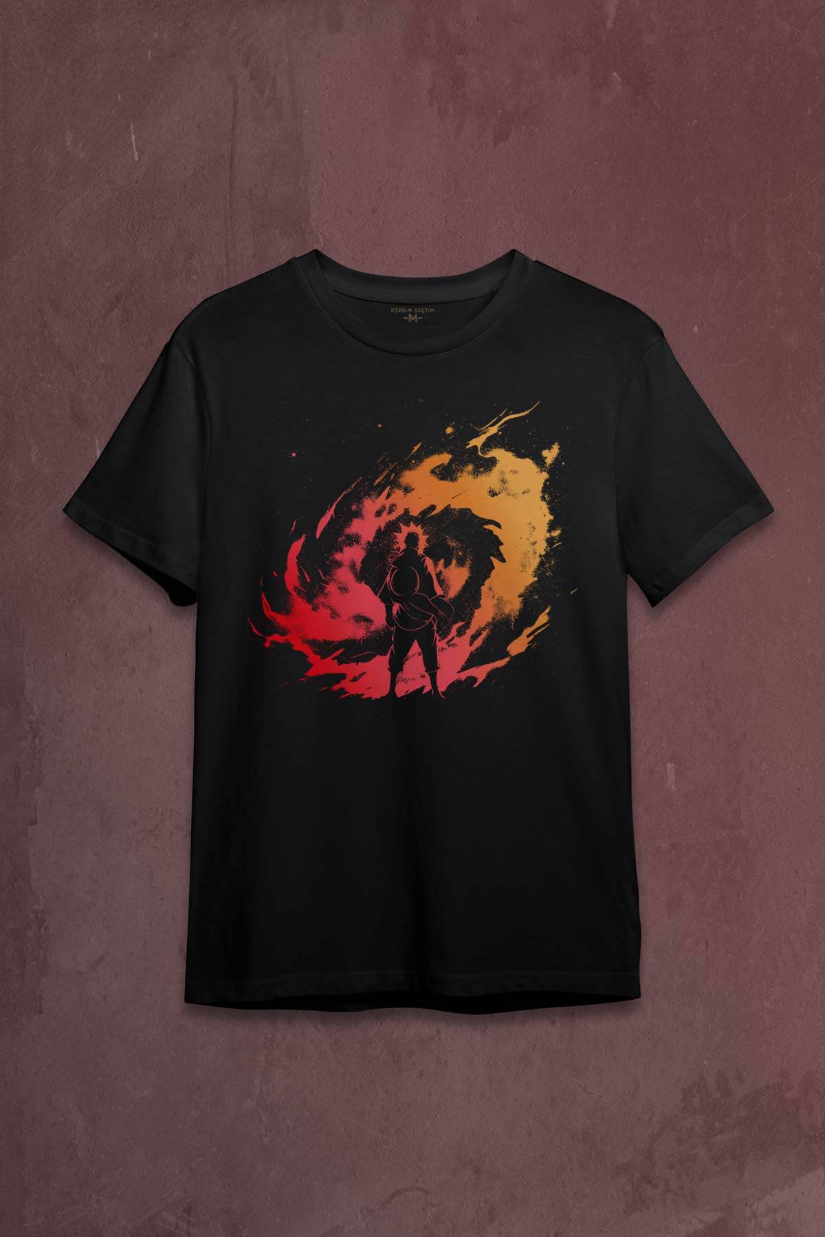 Uzayda Naruto Galaksi Spiral Seyrederken Cosmos Baskılı Tişört Unisex T-shirt - 1