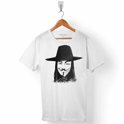 V FOR VENDETTE MASK VANDETTA ERKEK TİŞÖRT - 1