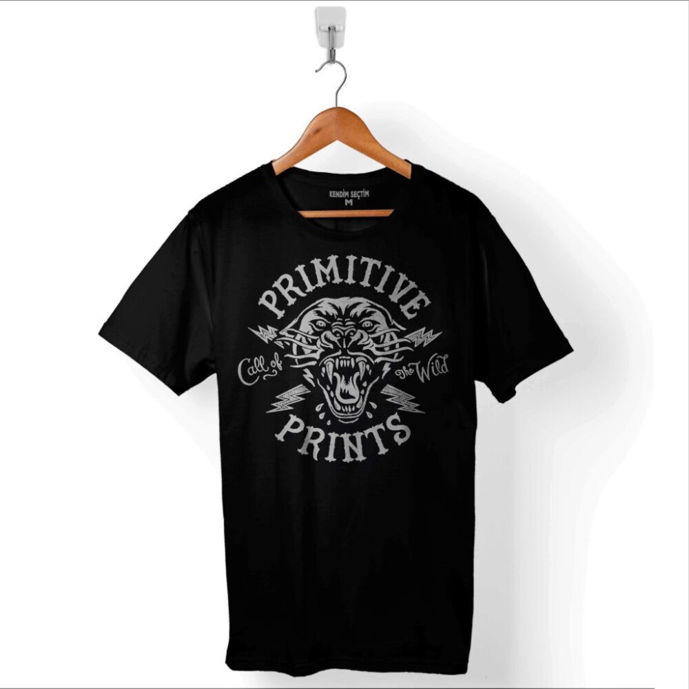 Vahşi Kaplan Tiger Prımıtıve Call Of The Wild Baskılı Tişört Unisex T-Shirt - 1