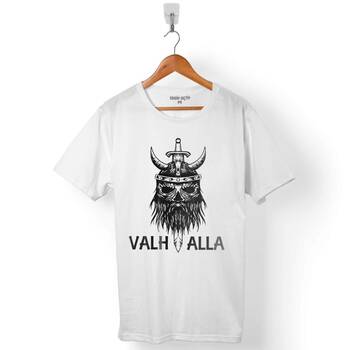 VALHALLAH VIKINGS SKULL HEAD VİKİNGLER ERKEK TİŞÖRT - 1