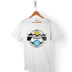 VESPA CLUB LOGO MOTOSİKLET ERKEK TİŞÖRT - 1
