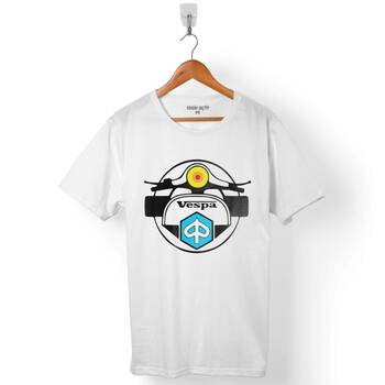 VESPA CLUB LOGO MOTOSİKLET ERKEK TİŞÖRT - 1