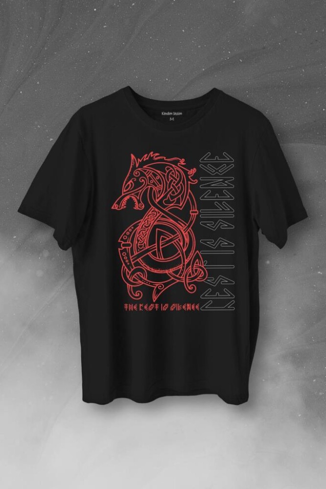 Viking Fenrir Wolf Vikings Kurt Kafa Street Baskılı Tişört Unisex T-Shirt - 1