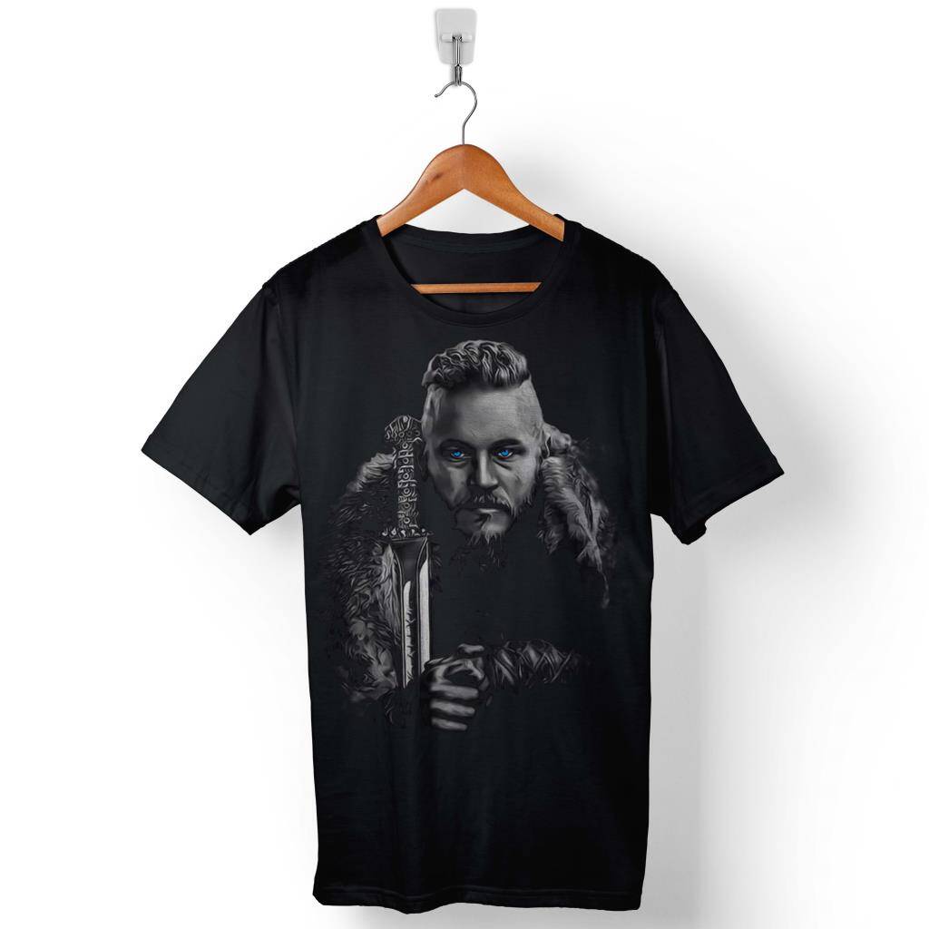 Vikings Ragnar Lodbrok Regnar Vikingler Baskılı Tişört Unisex T-Shirt - 1