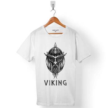 VIKINGS SKULL HEAD ISKANDİNAV VİKİNGLER ERKEK TİŞÖRT - 1