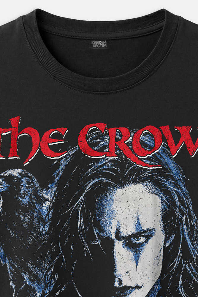 Vintage Movie The Crow Eric Draven Gotik Sinema Karga Baskılı Siyah Regular Fit Unisex Tişört - 2