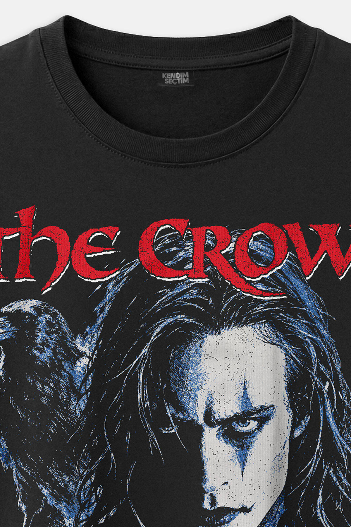 Vintage Movie The Crow Eric Draven Gotik Sinema Karga Baskılı Siyah Regular Fit Unisex Tişört (1)