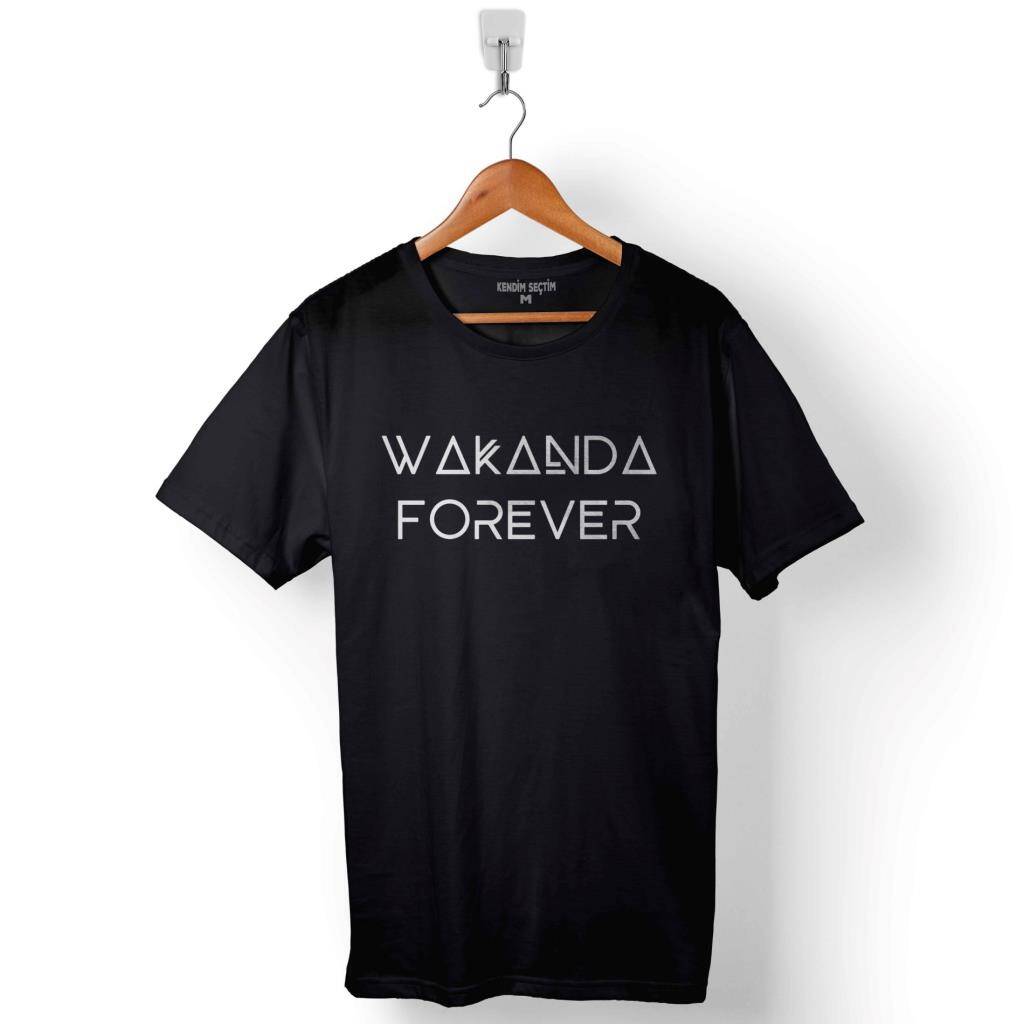 Wakanda Forever Black Panther Tiger Sinema Filmi Baskılı Tişört Unisex T-Shirt - 1