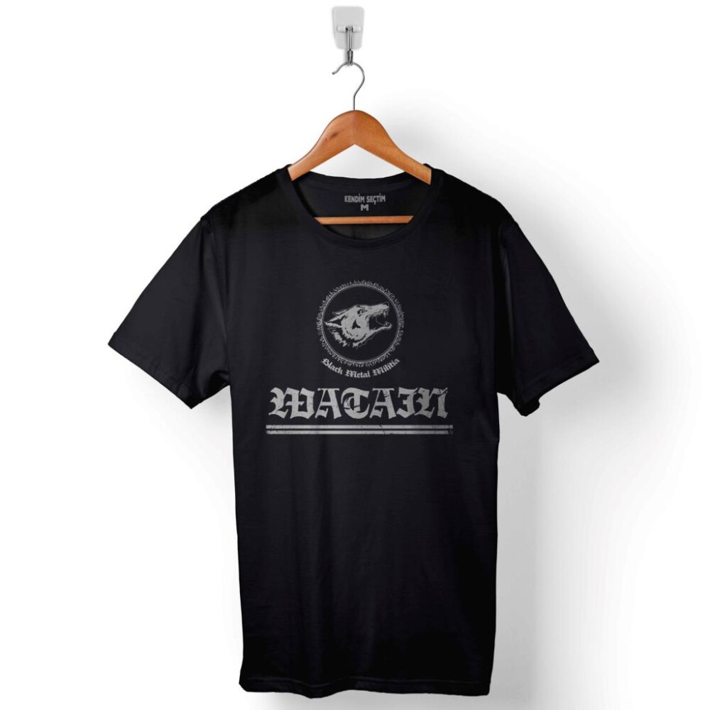 Watain Wolf Black Metal Milıtıa Logo Baskılı Tişört Unisex T-Shirt - 1