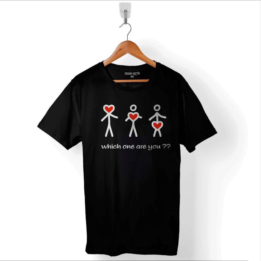 Whıch One Are You Hangisi Sensin Sosyal Mesaj Baskılı Tişört Unisex T-Shirt - 1
