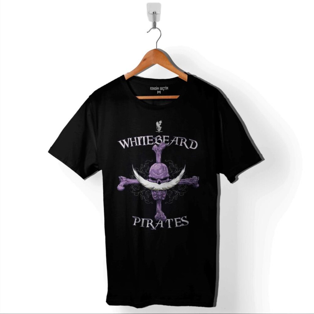 Whitebeard Amiral Prates One Piece Luffy Baskılı Tişört Unisex T-Shirt - 1