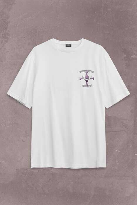 Whitebeard Amiral Prates One Piece Luffy Sırt Ön Baskılı Oversize Tişört Unisex T-Shirt - 1