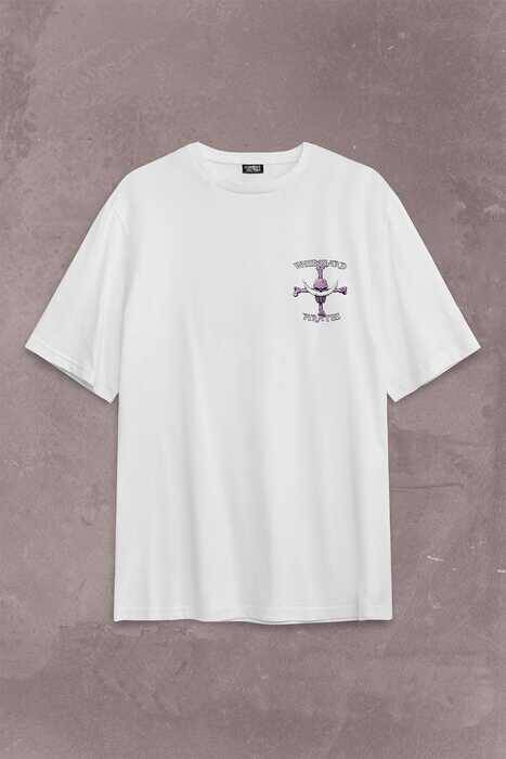 Whitebeard Amiral Prates One Piece Luffy Sırt Ön Baskılı Oversize Tişört Unisex T-Shirt - 1