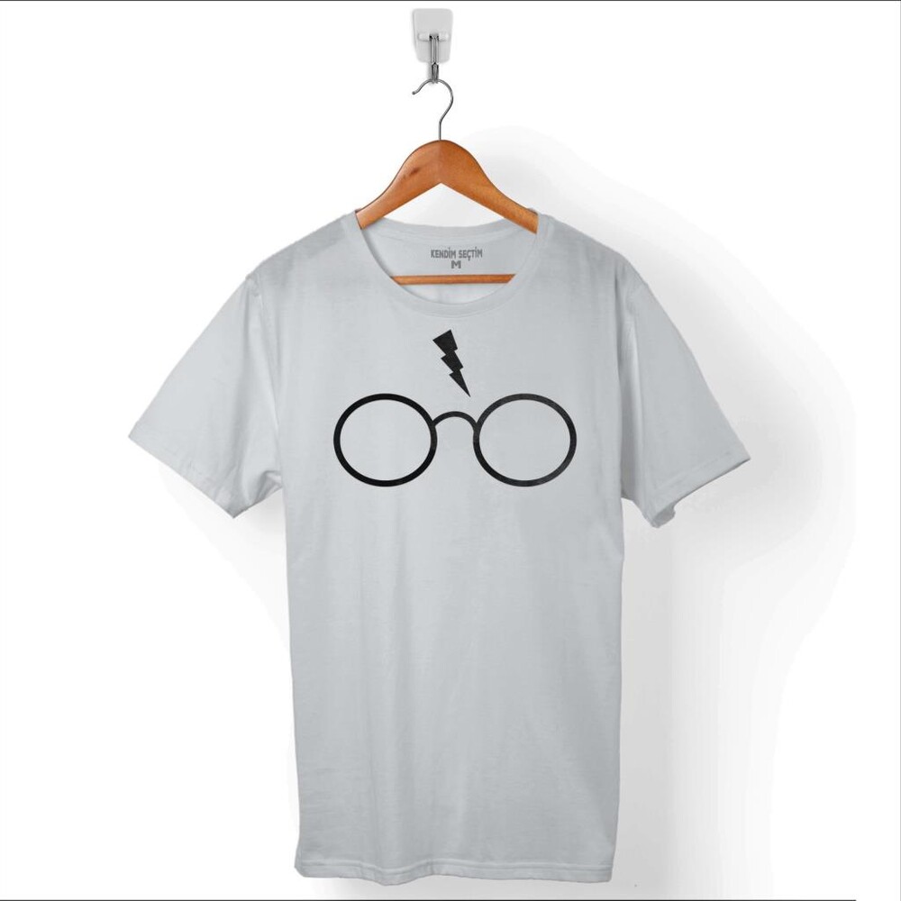 Wizard Gözlük Büyücü Hogwarts Baskılı Unisex T-shirt - 1