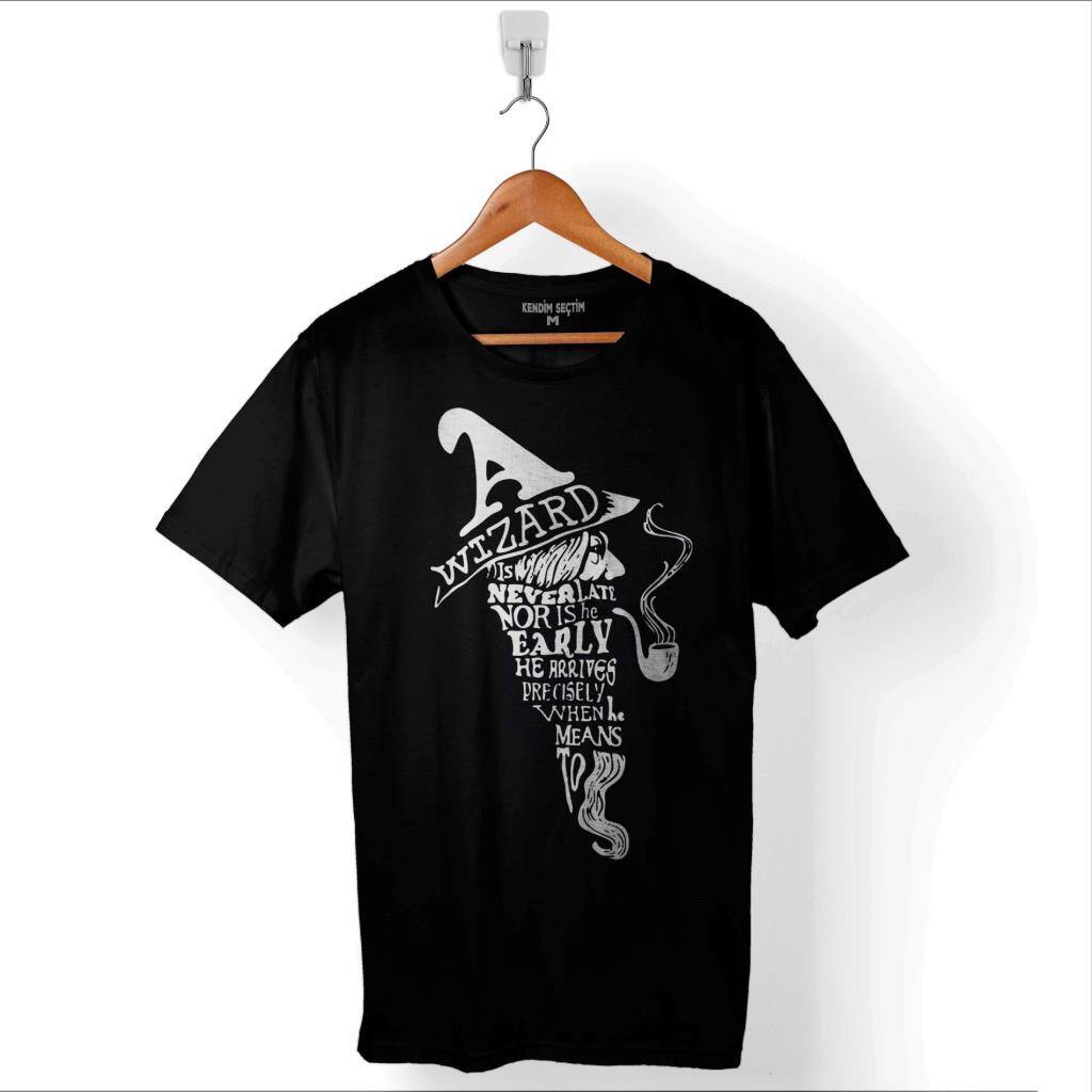 Wızard Yüzüklerin Efendisi Lord Of The Rings Baskılı Tişört Unisex T-Shirt - 1