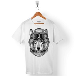 WOLF GÖZLÜKLÜ KURT BOZKURT KAFA HEAD ERKEK TİŞÖRT - 1