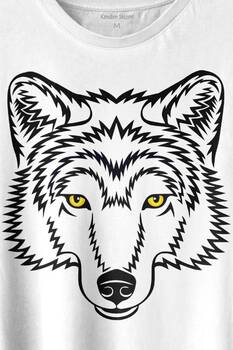 Wolf Head Kurt Silüeti Kafa Bozkurt Baskılı Tişört Unisex T-shirt - 2