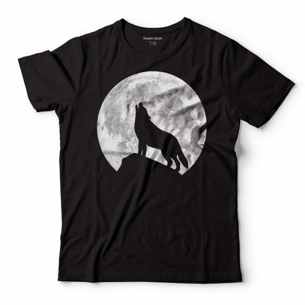 WOLF MOON BOZKURT AY ULUYAN KURT GÖKTÜRK ÇOCUK TİŞÖRT - KENDİM SEÇTİM