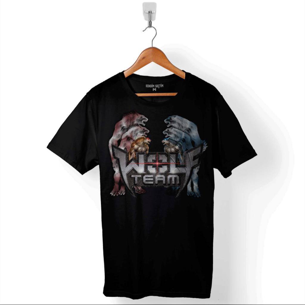 Wolfteam Wolf Team Kurt Adam Joy Game Baskılı Tişört Unisex T-Shirt - 1