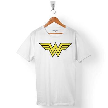WONDER WOMAN WW DC COMICS LOGO 2 ERKEK TİŞÖRT - 1