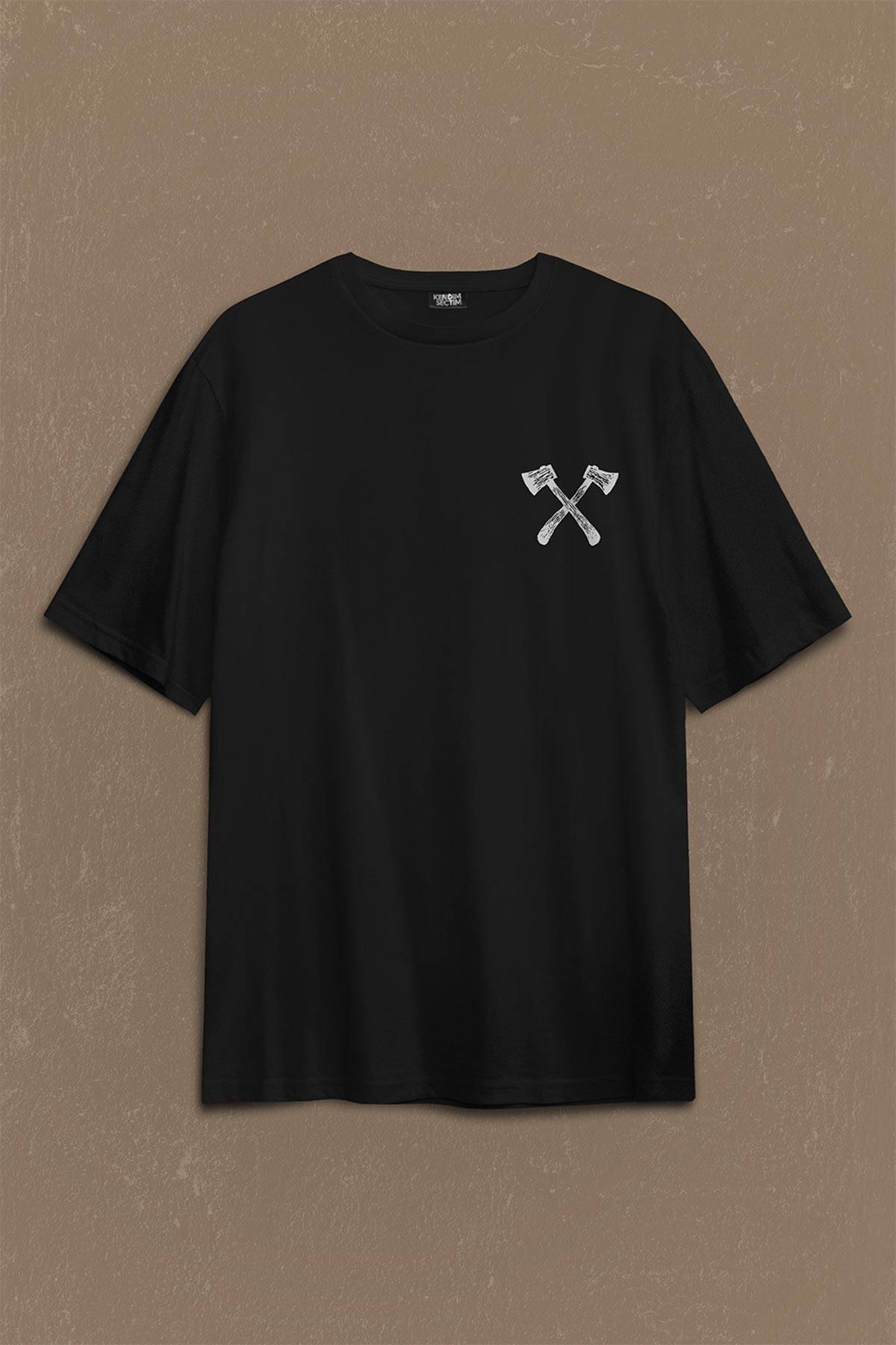 Work Hard Stay Humble Çok ÇAliş Mütevazi Ol Sırt Ön Baskılı Oversize Tişört Unisex T-Shirt OVR12S1106 - 1