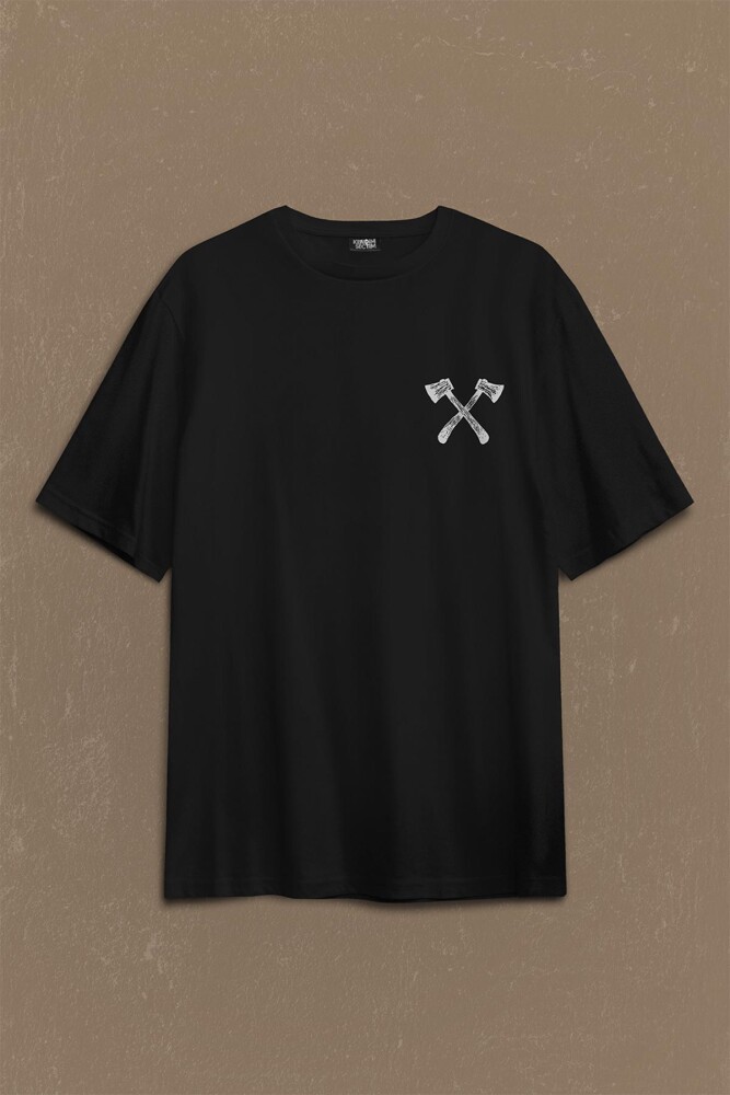 Work Hard Stay Humble Çok ÇAliş Mütevazi Ol Sırt Ön Baskılı Oversize Tişört Unisex T-Shirt OVR12S1106 - 1