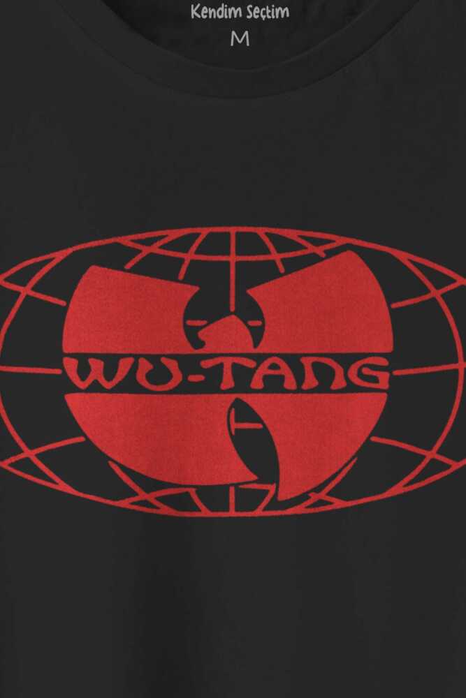 Wu Tang Clan Baskılı Unisex Regular Fit Pamuklu T-shirt Y2K Rap Hip Hop New York Siyah Tişört (1)