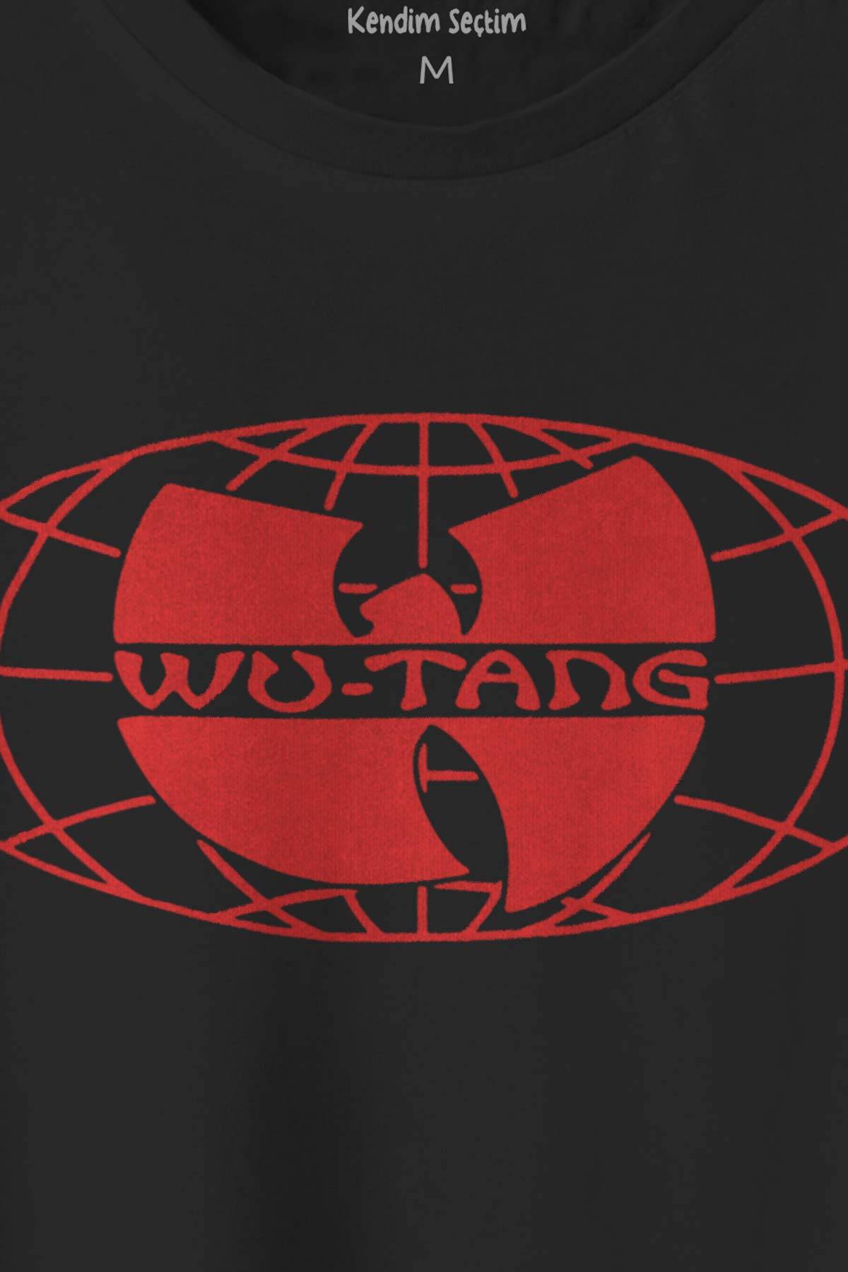Wu Tang Clan Baskılı Unisex Regular Fit Pamuklu T-shirt Y2K Rap Hip Hop New York Siyah Tişört - 2