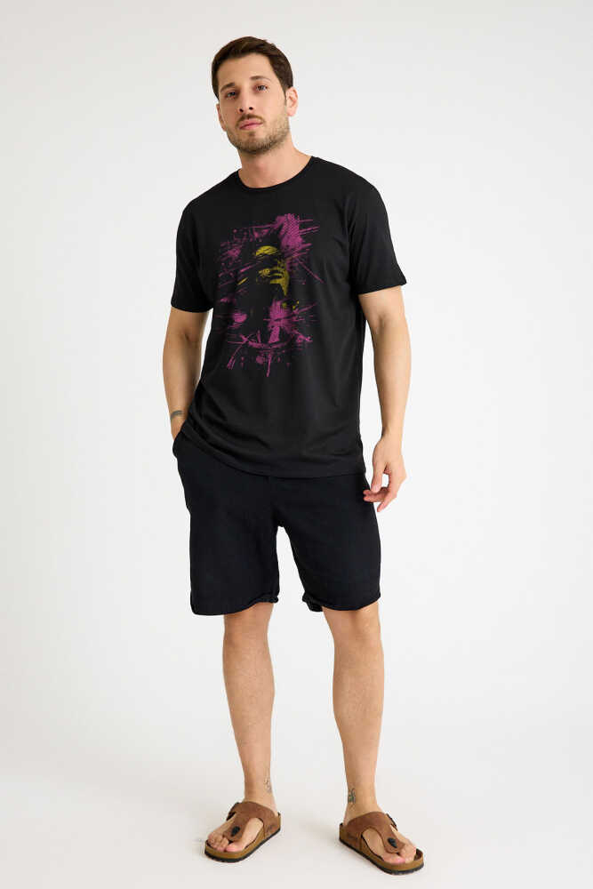 Y2K T-shirt Face Aesthetic Unisex Tişört Siyah Kısa Kollu - 2