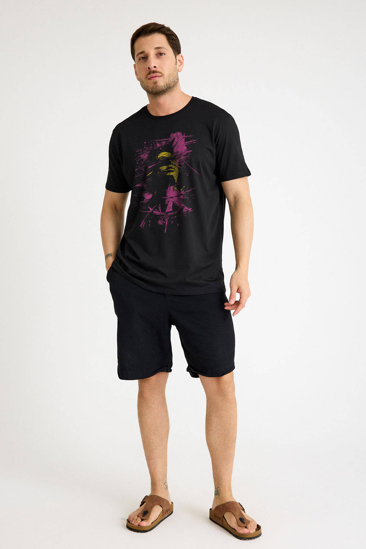 Y2K T-shirt Face Aesthetic Unisex Tişört Siyah Kısa Kollu (1)