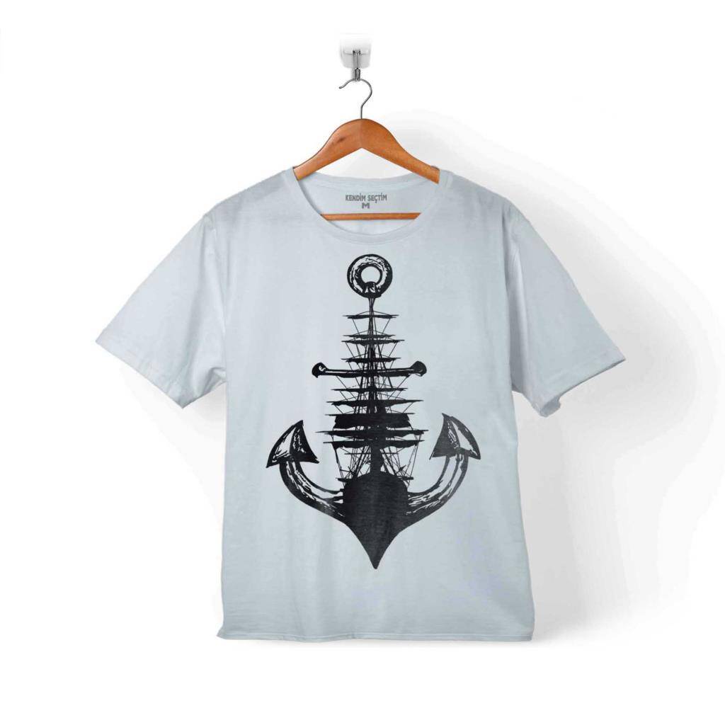 YELKEN DEMİR ÇAPA ANCHOR GEMİZ TEKNE BALIKÇI ÇOCUK TİŞÖRT - 1