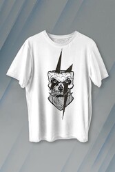 Yıldırım Gothic Sakallı Heykel Baskılı Tişört Unisex T-shirt - 1