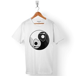 YING YANG MUSIC MÜZİK NOTA CD DISK ERKEK TİŞÖRT - 1