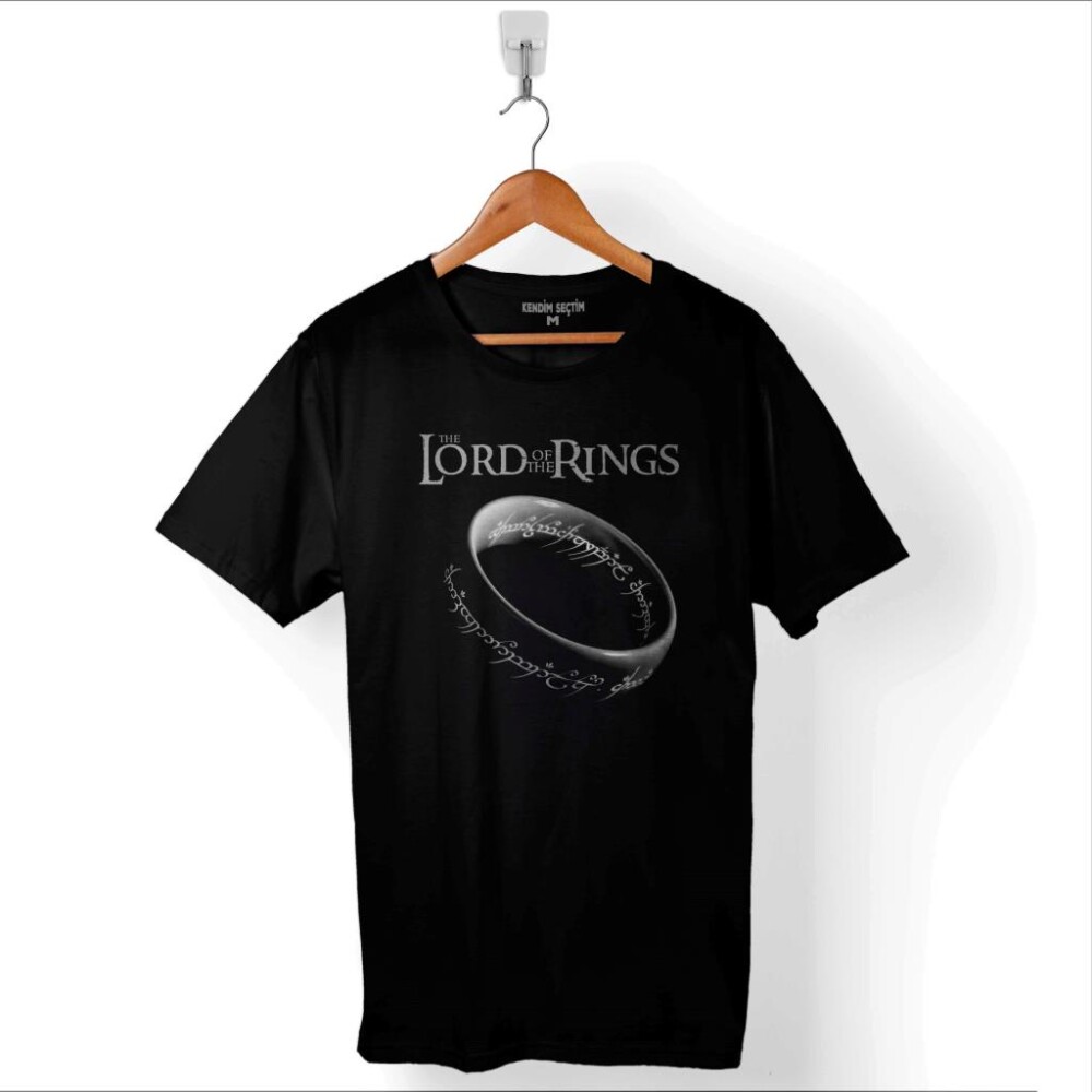 Yüzüklerin Efendisi Yüzüğü Lord Of The Rings Baskılı Tişört Unisex T-Shirt - 1