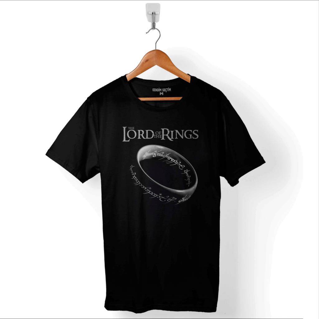 Yüzüklerin Efendisi Yüzüğü Lord Of The Rings Baskılı Tişört Unisex T-Shirt - 1