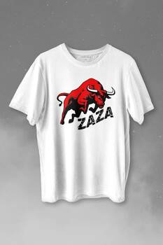 Zaza Boğa Gakkoş Elazığ Dana Beyaz Baskılı Tişört Unisex T-shirt - 1