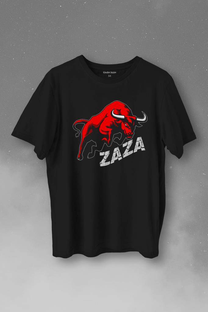 Zaza Boğa Gakkoş Elazığ Dana Beyaz Baskılı Tişört Unisex T-Shirt - 1